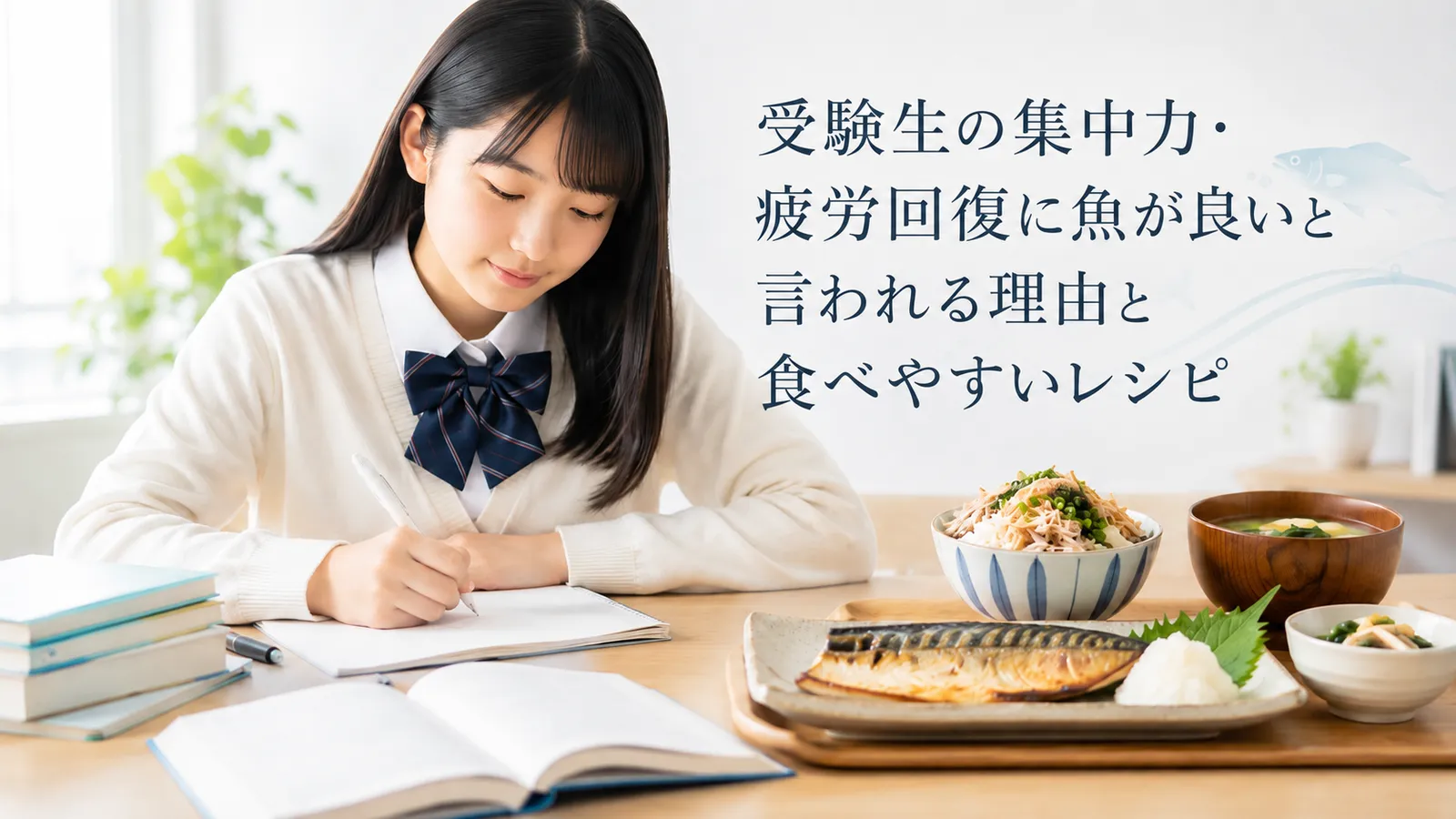 受験生の集中力・疲労回復に魚が良いと言われる理由と食べやすいレシピ